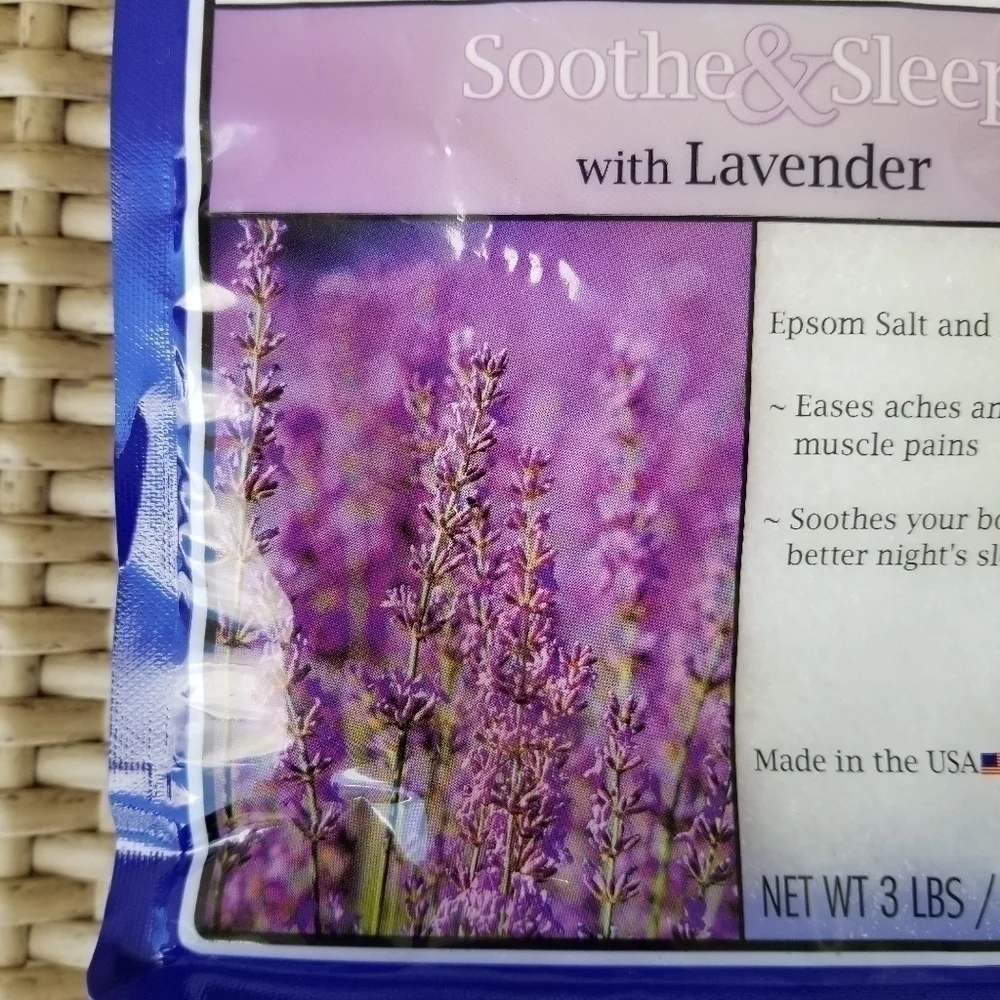 Dr. Teals Epsom Salt Lavender 3LB Bag Purple Bath Soak